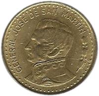 Argentina coin 100 Pesos - Magnetic (1980 - 1981) obverse obverse of 100 Pesos - Magnetic (1980 - 1981) coin with KM# 85a from Argentina. Inscription: GENERAL JOSE DE SAN MARTIN
