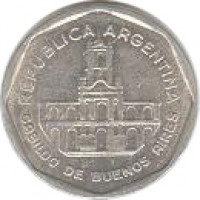 Argentina coin 1 Austral (1989) obverse obverse of 1 Austral (1989) coin with KM# 100 from Argentina. Inscription: REPUBLICA ARGENTINA CABILDO DE BUENOS AIRES
