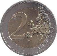 Austria coin 2 Euro - 50th anniversary of the Treaty of Rome (2007) reverse reverse of 2 Euro - 50th anniversary of the Treaty of Rome (2007) coin with KM# 3150 from Austria. Inscription: 2 EURO LL