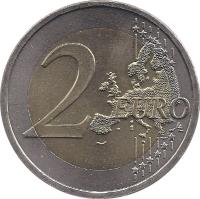 reverse of 2 Euro - 10th anniversary of Economic and Monetary Union (2009) coin with KM# 3175 from Austria. Inscription: 2 EURO LL