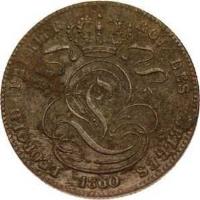 Belgium coin 5 Centimes - Leopold I (1833 - 1860) obverse obverse of 5 Centimes - Leopold I (1833 - 1860) coin with KM# 5 from Belgium. Inscription: LEOPOLD PREMIER ROI DES BELGES 1853