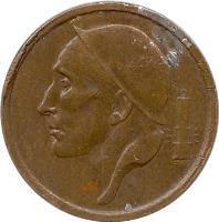 obverse of 20 Centimes - Baudouin I - French text (1953 - 1963) coin with KM# 146 from Belgium. Inscription: RAU