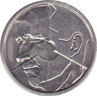 obverse of 50 Francs - Baudouin I - Dutch text (1987 - 1993) coin with KM# 169 from Belgium. Inscription: JPL