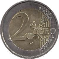 Belgium coin 2 Euro - Albert II - Belgium-Luxemburg economic union (2005) reverse reverse of 2 Euro - Albert II - Belgium-Luxemburg economic union (2005) coin with KM# 240 from Belgium. Inscription: 2 EURO LL