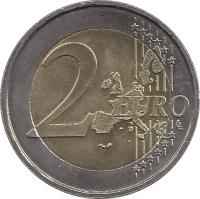 reverse of 2 Euro - Albert II - Belgium-Luxemburg economic union (2005) coin with KM# 240 from Belgium. Inscription: 2 EURO LL