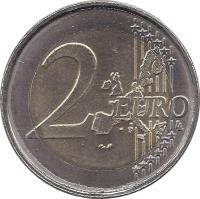 reverse of 2 Euro - Albert II - Brussels Atomium (2006) coin with KM# 241 from Belgium. Inscription: 2 EURO LL