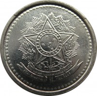 obverse of 5 Centavos (1986 - 1988) coin with KM# 601 from Brazil. Inscription: REPUBLICA FEDERATIVA DO BRASIL 15 de Novembro de 1889