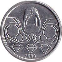 Brazil coin 10 Centavos (1989 - 1990) reverse reverse of 10 Centavos (1989 - 1990) coin with KM# 613 from Brazil. Inscription: 1990