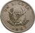 obverse of 1 Likuta (1967) coin with KM# 8 from Congo - Democratic Republic. Inscription: UN LIKUTA JUSTICE PAIX TRAVAIL 1967