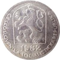 obverse of 50 Haléřů (1977 - 1990) coin with KM# 89 from Czechoslovakia. Inscription: ČESKOSLOVENSKÁ SOCIALISTICKÁ REPUBLIKA 1978