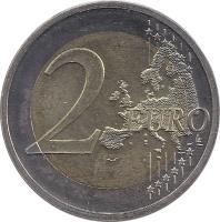 reverse of 2 Euro - 10 Years of EMU (2009) coin with KM# 277 from Germany. Inscription: 2 EURO LL