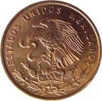 Mexico coin 1 Centavo (1950 - 1969) obverse obverse of 1 Centavo (1950 - 1969) coin with KM# 417 from Mexico. Inscription: ESTADOS UNIDOS MEXICANOS