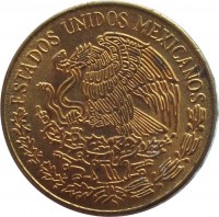Mexico coin 5 Centavos - Smaller (1970 - 1976) obverse obverse of 5 Centavos - Smaller (1970 - 1976) coin with KM# 427 from Mexico. Inscription: ESTADOS UNIDOS MEXICANOS