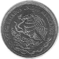 obverse of 50 Pesos (1988 - 1992) coin with KM# 495a from Mexico. Inscription: ESTADOS UNIDOS MEXICANOS