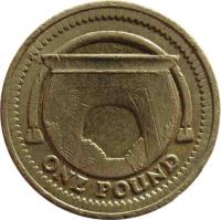 United Kingdom coin 1 Pound - Elizabeth II - McNeill's Egyptian Arch Bridge (2006 - 2007) reverse reverse of 1 Pound - Elizabeth II - McNeill's Egyptian Arch Bridge (2006 - 2007) coin with KM# 1059 from United Kingdom. Inscription: ONE POUND