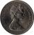obverse of 25 New Pence - Elizabeth II - Silver Wedding - 2'nd Portrait (1972) coin with KM# 917 from United Kingdom. Inscription: D · G · REG · F · D · ELIZABETH II