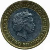 obverse of 2 Pounds - Elizabeth II - Abolition of Slave Trade - 4'th Portrait (2007) coin with KM# 1075 from United Kingdom. Inscription: ELIZABETH · II · D · G · REG · FID · DEF · TWO POUNDS · IRB