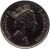 obverse of 10 Pence - Elizabeth II - Set Issue; 3'rd Portrait (1985 - 1992) coin with KM# 938 from United Kingdom. Inscription: ELIZABETH II D · G · REG · F · D · 1992 RDM