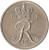 obverse of 25 Øre - Frederik IX (1960 - 1967) coin with KM# 850 from Denmark. Inscription: 19 6ą FR IX C♥S