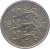 obverse of 50 Senti (1992 - 2007) coin with KM# 24 from Estonia. Inscription: 19 92