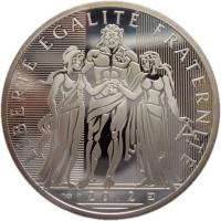 obverse of 10 Euro - Hercules (2012 - 2013) coin with KM# 2073 from France. Inscription: LIBERTÉ ÉGALITÉ FRATERNITÉ 2012