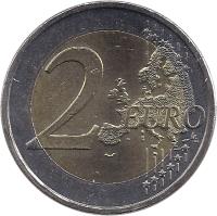 reverse of 2 Euro - 10 Years of EMU (2009) coin with KM# 227 from Greece. Inscription: 2 EURO LL