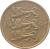 obverse of 5 Senti (1991 - 1995) coin with KM# 21 from Estonia. Inscription: 1992