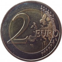 Greece coin 2 Euro - Crete - 100 years from its union with Greece (2013) reverse reverse of 2 Euro - Crete - 100 years from its union with Greece (2013) coin with KM# 253 from Greece. Inscription: 2 EURO LL
