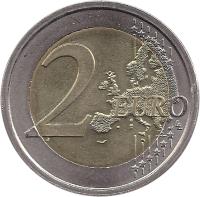 Italy coin 2 Euro - Human Rights (2008) reverse reverse of 2 Euro - Human Rights (2008) coin with KM# 301 from Italy. Inscription: 2 EURO LL