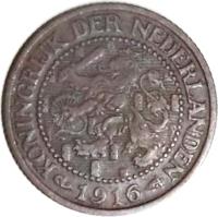 Netherlands coin 2 1/2 Cents - Wilhelmina (1912 - 1941) obverse obverse of 2 1/2 Cents - Wilhelmina (1912 - 1941) coin with KM# 150 from Netherlands. Inscription: KONINGRIJK DER NEDERLANDEN 1912