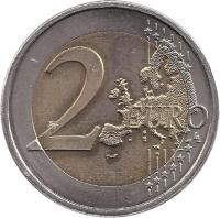 Netherlands coin 2 Euro - Beatrix - Treaty of Rome (2007) reverse reverse of 2 Euro - Beatrix - Treaty of Rome (2007) coin with KM# 273 from Netherlands. Inscription: 2 EURO LL