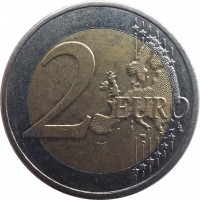 reverse of 2 Euro - Willem-Alexander - Investure of King Willem-Alexander (2013) coin with KM# 332 from Netherlands. Inscription: 2 EURO LL