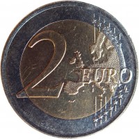 reverse of 2 Euro - Willem-Alexander - 200 years of the Kingdom (2013) coin with KM# 324 from Netherlands. Inscription: 2 EURO LL