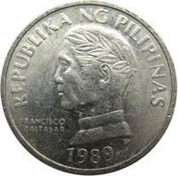 obverse of 10 Sentimo - FAO (1983 - 1994) coin with KM# 240 from Philippines. Inscription: REPUBLIKA NG PILIPINAS FRANCISCO BALTASAR 1990