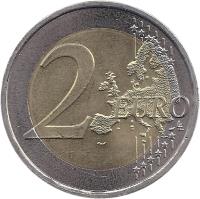 Portugal coin 2 Euro - Treaty of Rome (2007) reverse reverse of 2 Euro - Treaty of Rome (2007) coin with KM# 771 from Portugal. Inscription: 2 EURO LL