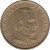 obverse of 50 Centésimos (1971) coin with KM# 196 from Chile. Inscription: REPUBLICA DE CHILE M.RODRIGUEZ