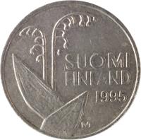 Finland coin 10 Penniä (1990 - 2001) obverse obverse of 10 Penniä (1990 - 2001) coin with KM# 65 from Finland. Inscription: SUOMI FINLAND 1990