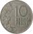 reverse of 10 Penniä (1990 - 2001) coin with KM# 65 from Finland. Inscription: 10 PENNIÄ PENNI