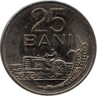 Romania coin 25 Bani (1960) reverse reverse of 25 Bani (1960) coin with KM# 88 from Romania. Inscription: 25 BANI