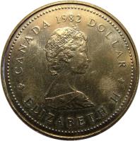 Canada coin 1 Dollar - Elizabeth II - Constitution (1982) obverse obverse of 1 Dollar - Elizabeth II - Constitution (1982) coin with KM# 134 from Canada. Inscription: CANADA 1982 DOLLAR ELIZABETH II