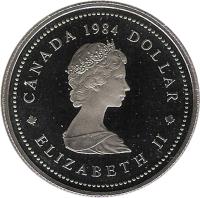 Canada coin 1 Dollar - Elizabeth II - Jacques Cartier (1984) obverse obverse of 1 Dollar - Elizabeth II - Jacques Cartier (1984) coin with KM# 141 from Canada. Inscription: CANADA 1984 DOLLAR ELIZABETH II