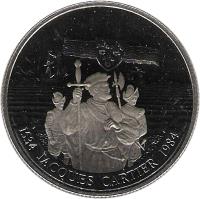 Canada coin 1 Dollar - Elizabeth II - Jacques Cartier (1984) reverse reverse of 1 Dollar - Elizabeth II - Jacques Cartier (1984) coin with KM# 141 from Canada. Inscription: 1534 JACQUES CARTIER 1984