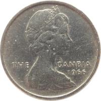 Gambia coin 6 Pence - Elizabeth II (1966) obverse obverse of 6 Pence - Elizabeth II (1966) coin with KM# 3 from Gambia. Inscription: THE GAMBIA 1966