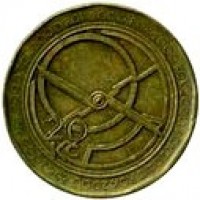 Czech Republic coin 20 Korun - Year 2000 (2000) reverse reverse of 20 Korun - Year 2000 (2000) coin with KM# 43 from Czech Republic. Inscription: 20 Kč ROK 2000 ROK 2000 ROK 2000 ROK 2000 ROK 2000 ROK 2000 ROK 2000 ROK 2000