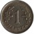 reverse of 1 Markka (1943 - 1952) coin with KM# 30b from Finland. Inscription: 1 MARKKA