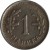 reverse of 1 Markka (1943 - 1952) coin with KM# 30b from Finland. Inscription: 1 MARKKA