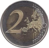 reverse of 2 Euro - 90th Anniversary of Independence (2007) coin with KM# 139 from Finland. Inscription: 2 EURO LL