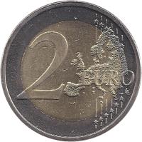 reverse of 2 Euro - Declaration of Human Rights (2008) coin with KM# 143 from Finland. Inscription: 2 EURO LL