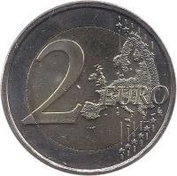 reverse of 2 Euro - 200 Years of Finland National Bank (2011) coin with KM# 163 from Finland. Inscription: 2 EURO LL