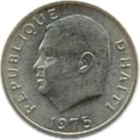 obverse of 5 Centimes - FAO (1975) coin with KM# 119 from Haiti. Inscription: REPUBLIQUE D'HAÏTI 1975